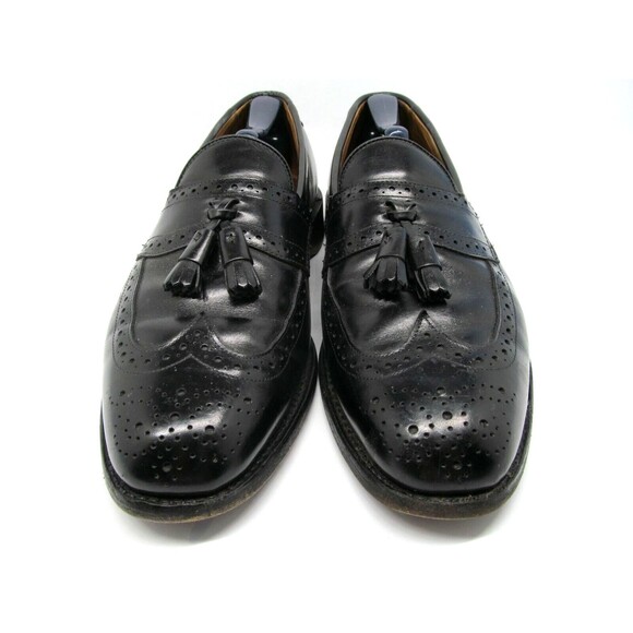 Allen Edmonds Chambrey Black Leather  Wingtip Tassel Loafers Size 9.5 D - Picture 5 of 10